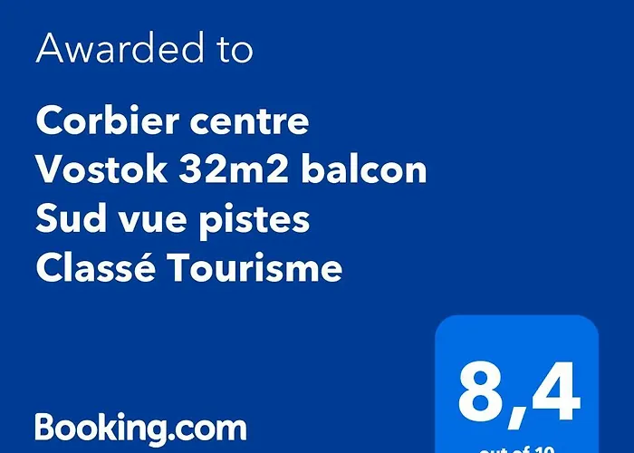 Corbier centre 32m2 balcon Sud vue pistes Vostok 9e étage Classé Tourisme et Label Qualité Hébergement déco Savoie